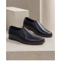 pantofi barbati bleumarin din piele naturala tip slip-on cu talpa confort 330EBLUE